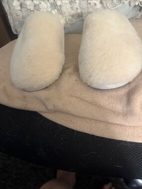 UGG Cream Sheepskin Lined Slippers
